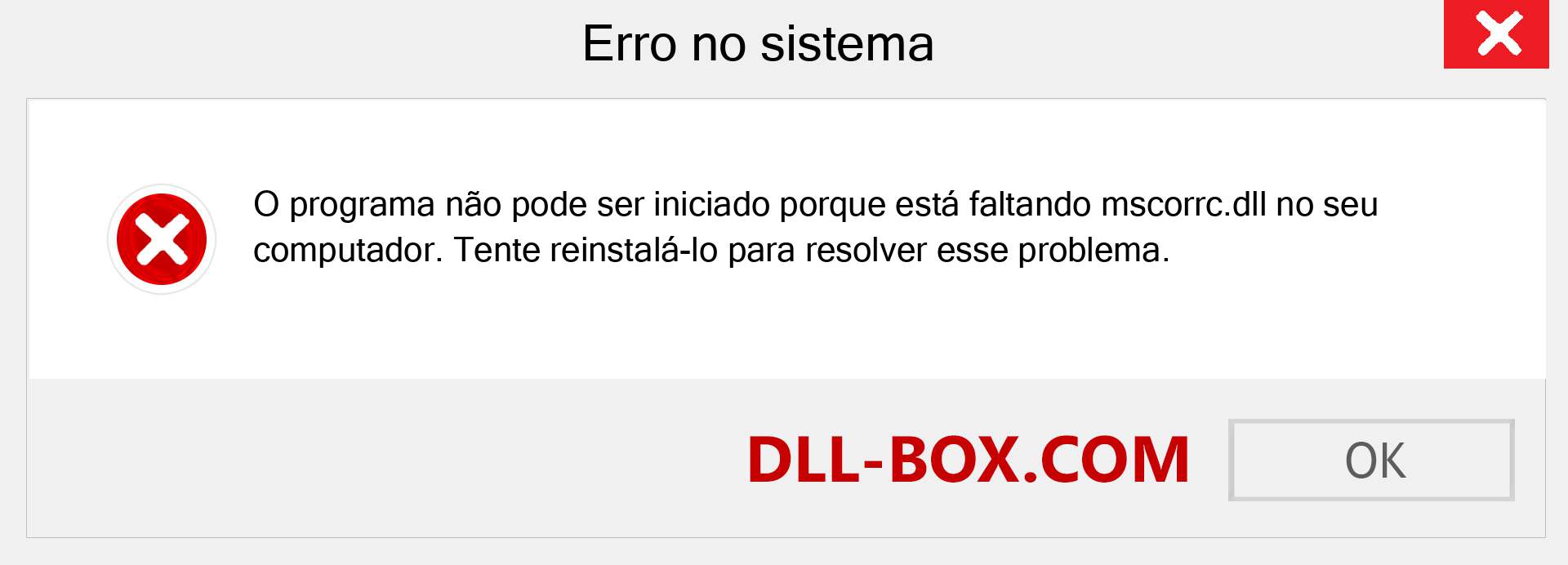 Arquivo mscorrc.dll ausente ?. Download para Windows 7, 8, 10 - Correção de erro ausente mscorrc dll no Windows, fotos, imagens